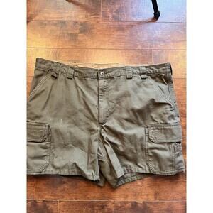 Duluth Trading Mens Cargo Green Casual Shorts Size 48 100% Cotton